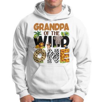 Grandpa Of The Birthday Wild One Safari Boy Family Matching Hoodie - Thegiftio UK
