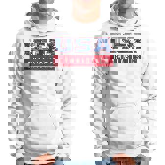 Gymnastics 2024 Us Flag Patriot American Sports Fan Usa Hoodie - Thegiftio UK