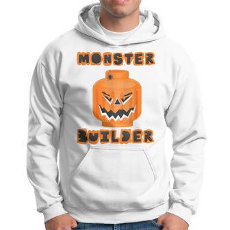 Halloween Building Bricks Monster Builder Pumpkin Head Hoodie - Thegiftio UK