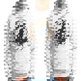Halloween Cat Pumpkin Bat Moon Cemetery Scary Hoodie - Thegiftio