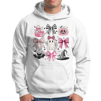 Halloween Costume Ghost Boo Coquette Bow Hoodie - Thegiftio UK