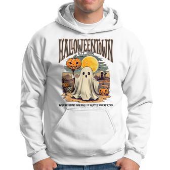 Halloween Town Where Being Normal Is Vastly Overrated Ghost Hoodie - Thegiftio UK