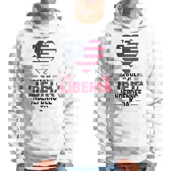 Happy Liberia Independence Day Liberia Liberian Flag Heart Hoodie - Seseable