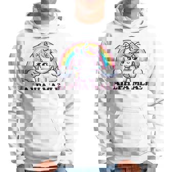 Hombres Divertidos Irónicos Lindo Unicornio Alpha Male Sudadera - Regaloses