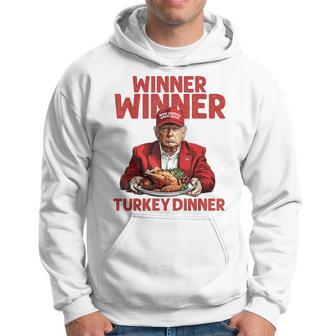 Humor Trump Winner Winner Turkey Dinner Thanksgiving Hoodie - Thegiftio UK