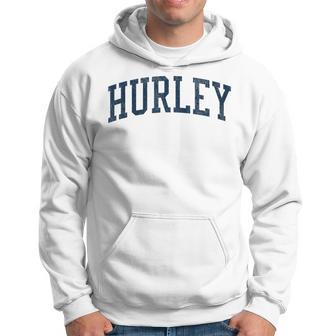 Hurley Va Vintage Athletic Sports Jsn2 Navy Print Hoodie - Thegiftio UK