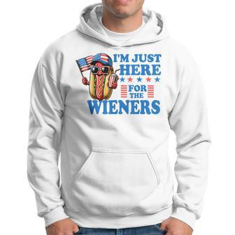 I'm Just Here For The Wieners 4Th Of July Hot Dog Men Hoodie - Monsterry