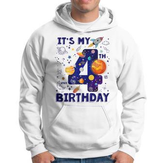 It's My 4Th Birthday Boy Outer Space B-Day Party Theme Hoodie - Thegiftio UK