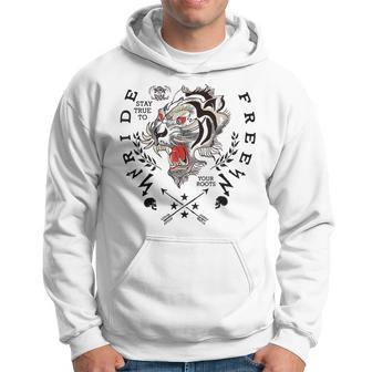 Japanese Tattoo Tiger Embroidery Style Animal Print Hoodie - Thegiftio
