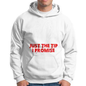 Just The Tip I Promise Horror Skeleton Skull Halloween Hoodie - Thegiftio UK
