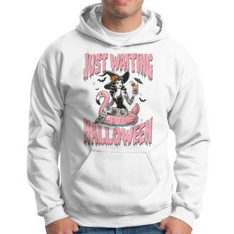 Just Waiting For Halloween Summer Spooky Witch Summerween Hoodie - Thegiftio UK