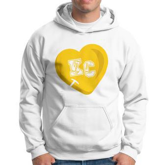 Kc Red & Yellow Love Kansas City Heart Red Kc Red Kc Hoodie - Thegiftio UK