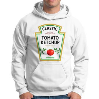 Ketchup Halloween 2024 Costume Matching Mustard Condiments Hoodie - Thegiftio UK