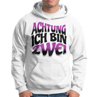 Kinder Achtung Ich Bin Zwei Geburtstag 2 Geburtstagsfeier Kapuzenpullover - Geschenkecke