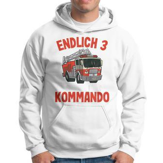 Kinder Endlich Drei Jahre 3Rd Birthday Boys Fire Brigade 80 Kapuzenpullover - Geschenkecke