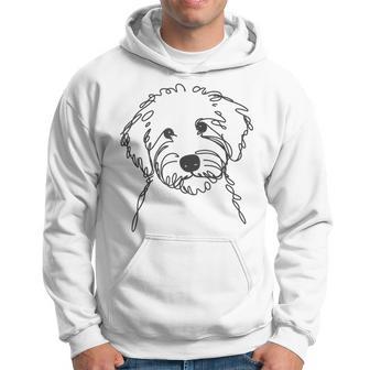 Line Art Dad Mom Dog Sheepadoodle Men's Hoodie - Monsterry