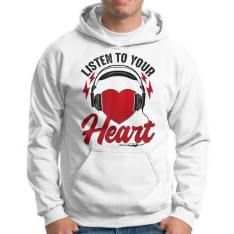 Listen To Your Heart Song Roxette With Heart Hoodie - Thegiftio UK