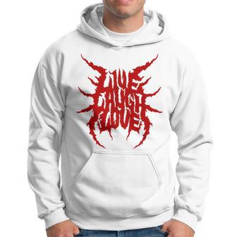 Live Laugh Love Death Metal Pink Hoodie - Thegiftio UK