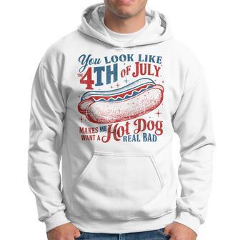 You Look Like The 4Th Of July Hot Dog Real Bad Usa Patriotic Hoodie - Thegiftio UK