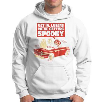 Get In Losers We're Getting Spooky Skeleton Pumpkin Ghost Hoodie - Thegiftio UK