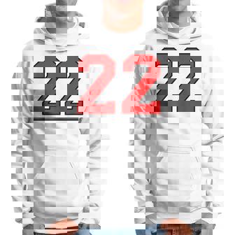 Lucky Number 22 Classic College American Varsity Fan Player Hoodie - Monsterry