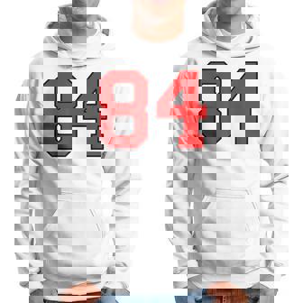 Lucky Number 84 Classic College American Varsity Fan Player Hoodie - Monsterry