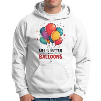 Lustiger Looner Mit Aufschrift „I Love Balloons“ Für Ballonliebhaber Kapuzenpullover - Geschenkecke