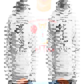 We All Meow Clown Cat Kitten Halloween Cute Hoodie - Seseable