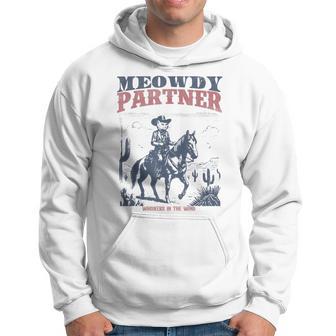 Meowdy Partner Cowboy Cat Western Vintage Hoodie - Thegiftio UK
