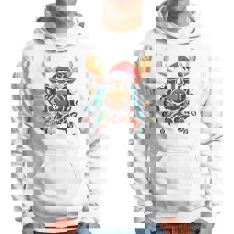 Merry Christmoose Christmas Moose Holiday Hoodie | Mazezy
