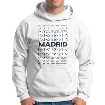 Minimalist City Spain Modern Madrid Hoodie - Thegiftio UK