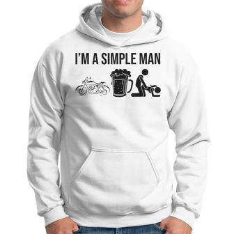 Motorcycle Motorbiker Motorbike Biker Im A Simple Man Hoodie - Thegiftio UK
