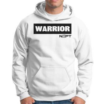Nxpt Fitness Studio Warrior Black Text Motivational Gym Hoodie - Thegiftio UK