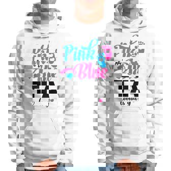 Pink Or Blue Tia Loves You Gender Reveal Baby Announcement Hoodie - Thegiftio UK