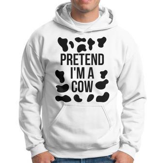 Pretend I'm A Cow Adult Costume Halloween Cow Print Hoodie - Thegiftio UK