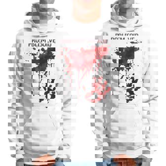 Problem Solved Bloody Blood Stained Horror Zombie Hoodie - Thegiftio UK