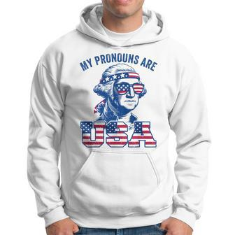 My Pronouns Are Usa Patriotic 4Th Of July Hoodie - Monsterry DE