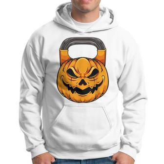Pumpkin Dumbbell Lazy Halloween Costume Workout Gym Lover Hoodie - Thegiftio UK