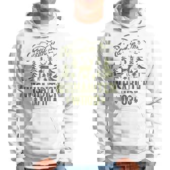 Raised In The Wishabitch Woods Camping Deer Hunting Hoodie - Thegiftio UK