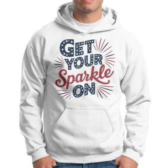 Red Blue Flag Patriotic Usa 4Th Of July Get Your Sparkle On Hoodie - Monsterry DE