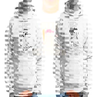 Red October Halloween Ghost Playing Baseball Baseball Hoodie | Mazezy