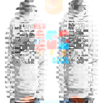 Red White And Blue Popsicle 4Th July Youth Boy Toddler Hoodie - Thegiftio UK