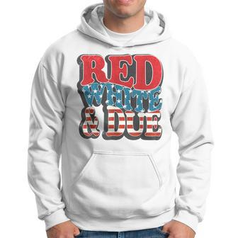 Red White And Due Retro 4Th Of July Pregnancy Patriotic Hoodie - Monsterry