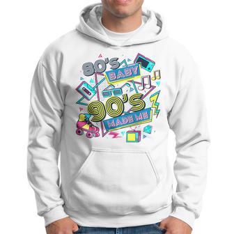 Retro 1980S 80'S Baby 1990S 90'S Made Me Vaporwave Nostalgia Hoodie - Thegiftio UK