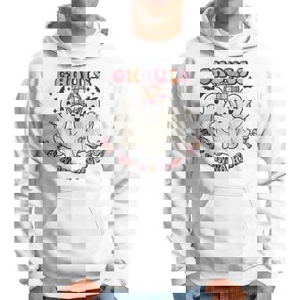 Retro Cute Ghost Halloween Ghouls Just Wanna Have Fun Disco Hoodie - Thegiftio UK