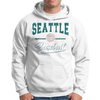 Retro Game Day Vintage Seattle Baseball Hoodie - Thegiftio UK