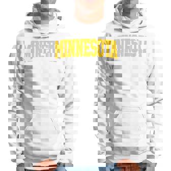 Retro Minnesota Vintage Minnesota Maroon Gold Throwback Hoodie - Seseable