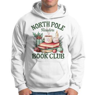 Retro North Readers Pole Book Club Bookish Christmas Reading Hoodie - Thegiftio UK