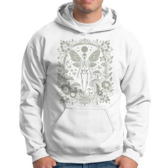 Therian Grunge Fairycore Aesthetic Skeleton Fairy Moth Hoodie - Thegiftio UK