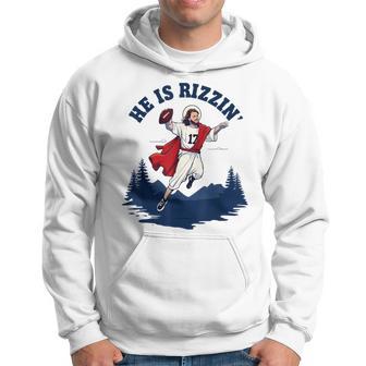 He Is Rizzin Allen Playing Football Game Day Sports Allen Hoodie - Thegiftio UK